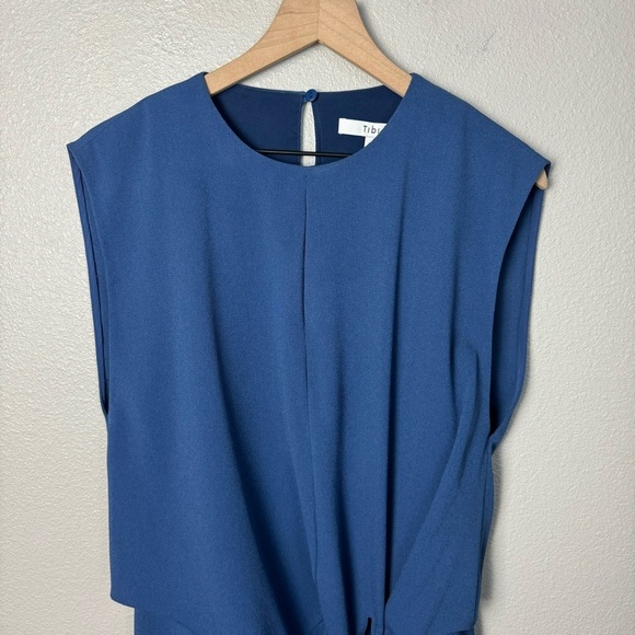 Tibi Savanna Crepe Tie Drapey Dress - Picture 4 of 10